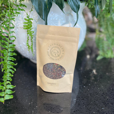 This refreshing blend of rooibos, hibiscus, spearmint, rosehips & elderberries, makes a beautiful cup of red tea. Good for the whole body, Harmony can be enjoyed hot or cold. Helpful for cardiovascular health, skin health, and immunity.  