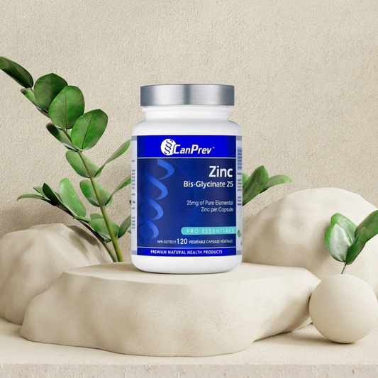 CanPrev Zinc Bis-Glycinate 25 120 Veggie Caps