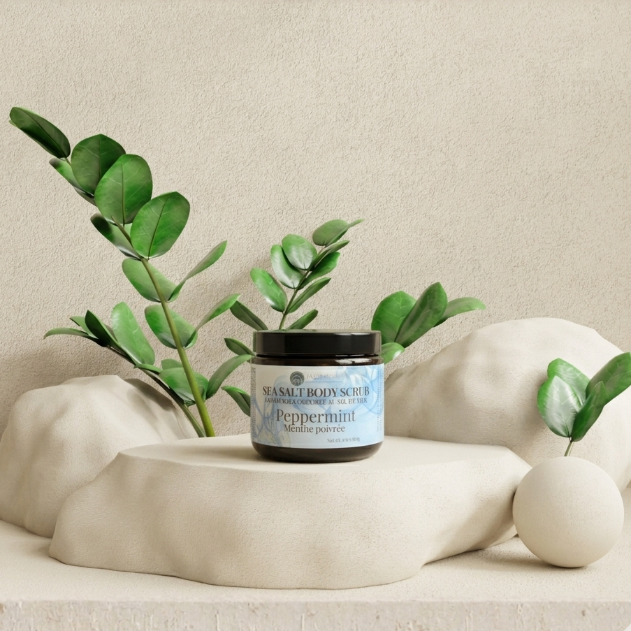 Peppermint Sea Salt Body Scrub