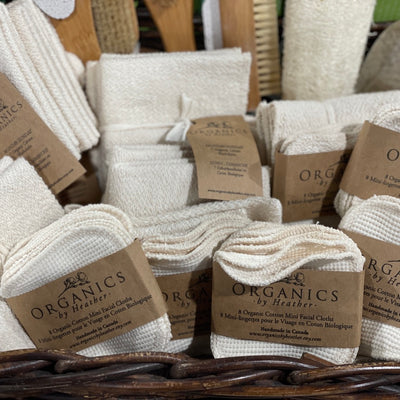 Beautiful Organics by Heather hand made facial cloths, headbands & soap sleeves.  Great for gift giving! Lovingly made in St.Thomas. Sustainability & Luxury!