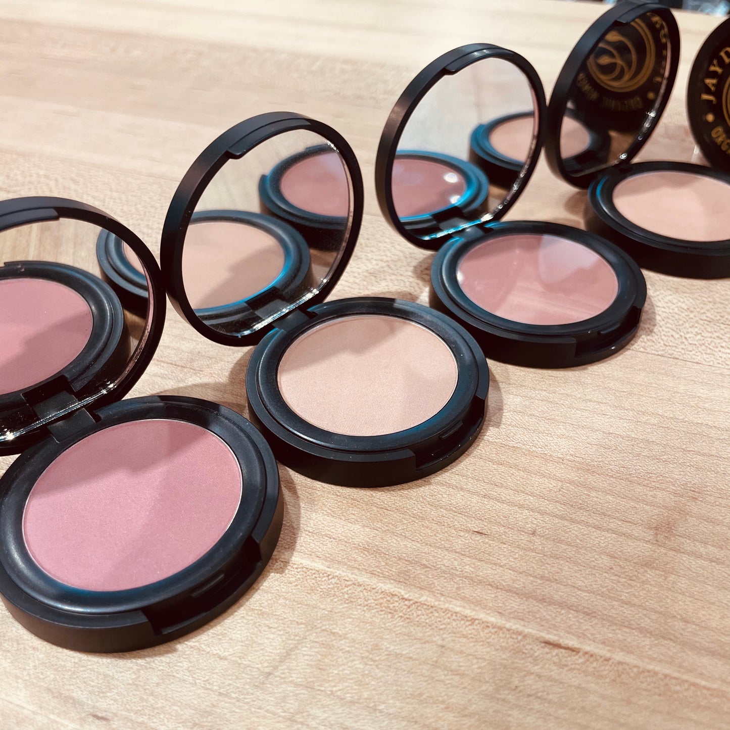 Organic Vegan Pressed Blush Compact Luxurious Colour Makeup